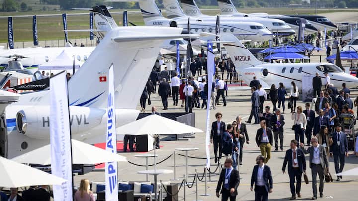 Ebace, die weltweit grösste Messe für Privatflugzeuge in Genf.