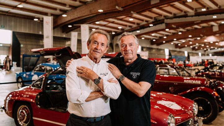 Die beiden Freunde fahren oft gemeinsam die Mille Miglia: Rennfahrerlegende Jacky Ickx (l.) und Chopard-Patron Karl-Friedrich Scheufele.