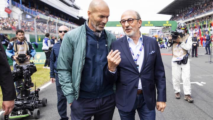 <p>Motorsportfan und Formel-1-Sponsor: Richard Mille (r.) mit Ex-Fussballstar ­Zinédine Zidane am 24-Stunden-Rennen von Le Mans.</p>
