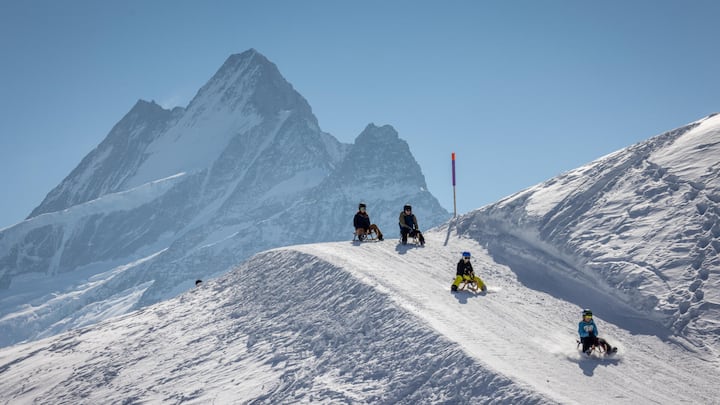 <p>In Grindelwald befindet sich die längste Schlittelpiste – weltweit.</p>