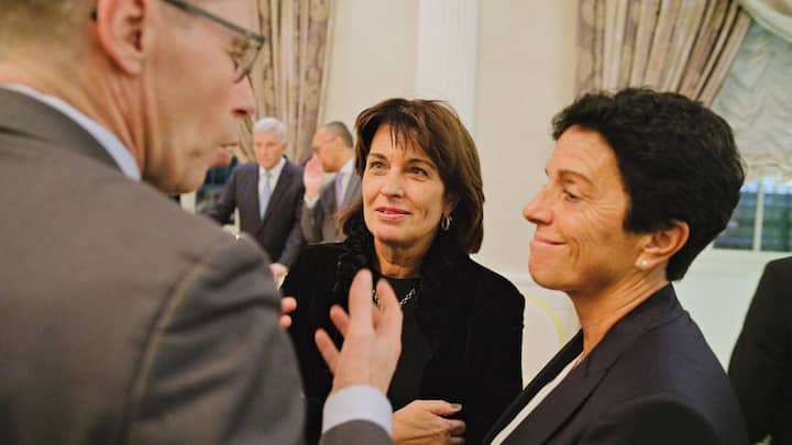 Joël Mesot; Doris Leuthard; Sabrina Soussan.