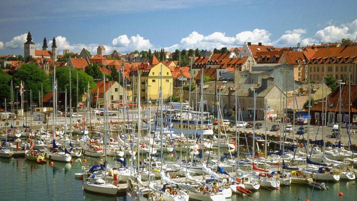 Der Hafen der alten Hansestadt Visby.