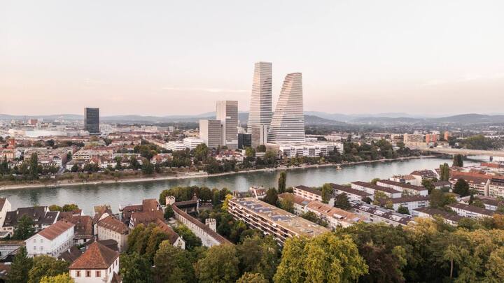 Roche-Türme Die beiden Hochhäuser gelten als modernes Wahrzeichen von Basel.