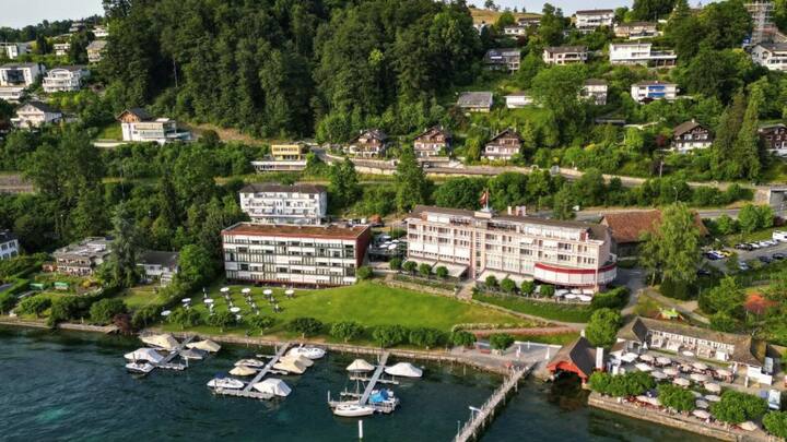 So sieht das Hotel Hermitage heute aus.