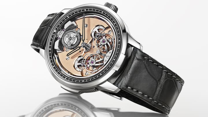 Die kleine, feine Marke Armin Strom mag nicht für alle Uhrenliebhaber gleich attraktiv sein. Aber was die Bieler Marke anbietet, hat Hand und Fuss. In der neuen Minute Repeater Resonance 12:59 First Edition arbeiten vier Hämmer und vier Gongs, um die Zeit nicht nur sichtbar, sondern auch hörbar zu machen. ­Uhrmacherische Handwerkskunst auf höchstem Niveau. Und das für 390'000 Franken.