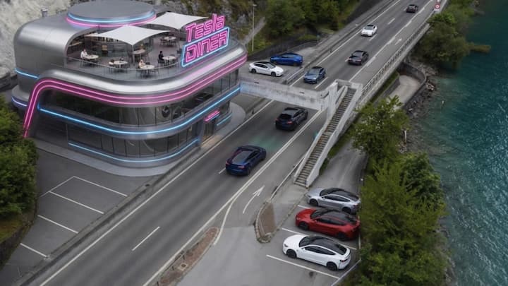 Auch ein Tesla-Diner soll in der leerstehenden Raststätte einziehen.