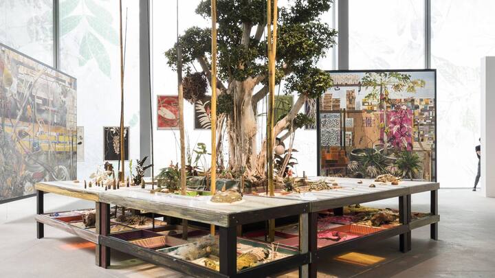 Eröffnet wird mit 600 Werken aus der Sammlung, darunter Arbeiten von Luiz Zerbini ...