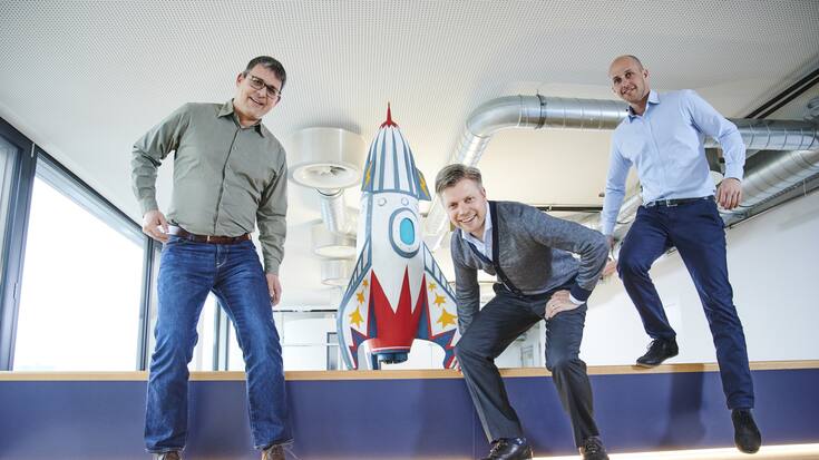 Stefan Thiel, Martin Stadler und Stefan Weber (v.l.) schaffen Transparenz in Sachen Vermögen.