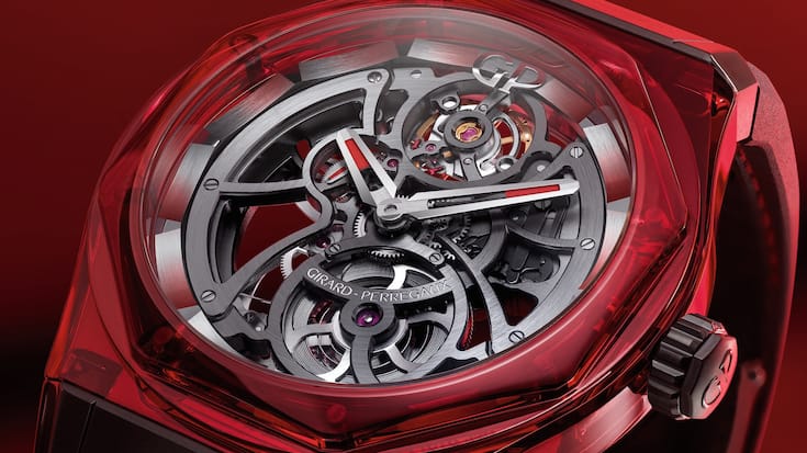 Die Laureato Absolute Light & Shade verfügt über ein metallisiertes Saphirglasgehäuse und verbindet Kurven und Linien, Moderne und Tradition sowie Ästhetik und Funktionalität. 