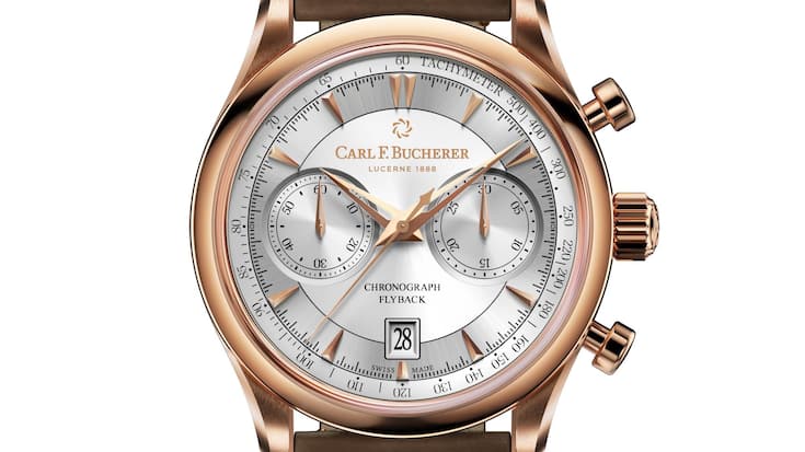 Eine Variante der aufgefrischten Manero-Linie: Flyback im 43-mm-Roségoldgehäuse.