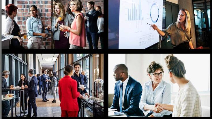 Symbolbilder Networking / Collage Bilanz 01/22