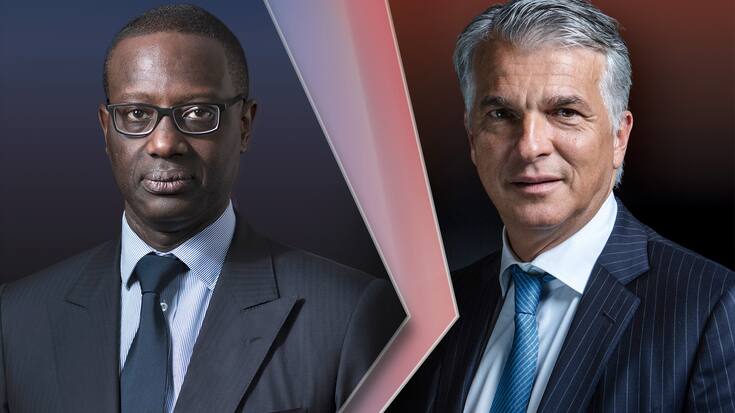 CS-Chef Tidjane Thiam (links) und UBS-Chef Sergio Ermotti.