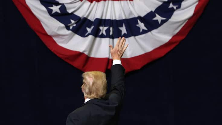 Donald Trump an einer Wahlveranstaltung.