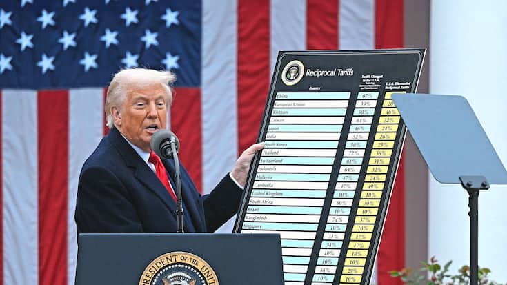 <p>Anfang April 2025 brachte Donald Trump mit seiner Zollankündingung die Wirtschaftswelt durcheinander.</p>