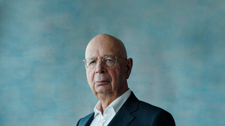 Portrait von Klaus Schwab, Gründer des World Economic Forum (WEF).