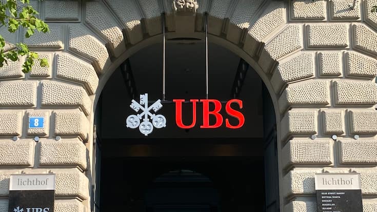 Die UBS am ehemaligen  Hauptsitz der Credit Suisse am Paradeplatz in Zürich.