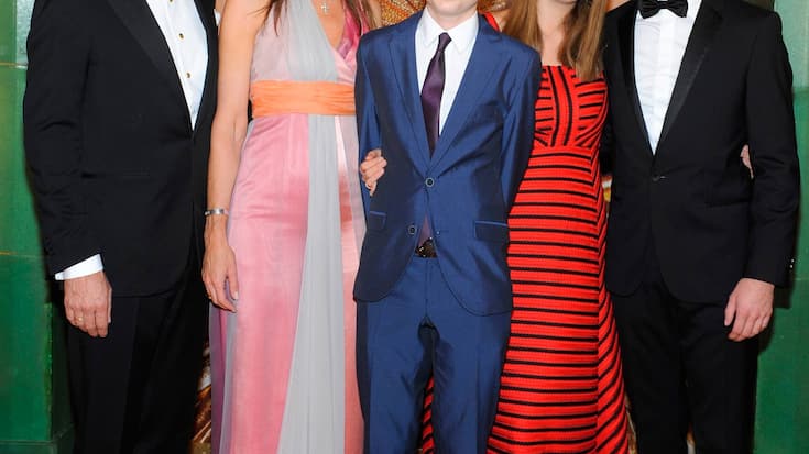 Andreas Jacobs mit seiner Frau Natalie und den Kindern Louis Chiara Nicolas