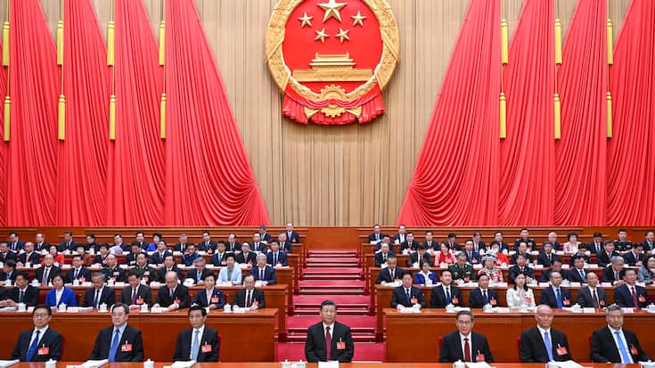 Chinas Präsident Xi Jinping am Volkskongress in Peking: Die Bevölkerung erwartet eine wirtschaftliche Perspektive.