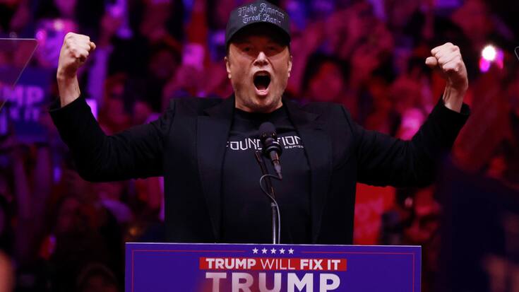 Elon Musk  unterstützt den Republikaner Donald Trump im US-Wahlkampf 2024.