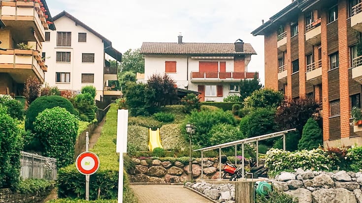 Eine Wohnsiedlung in Wollerau (SZ).