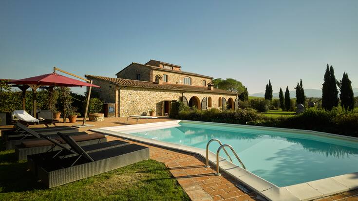 Podere Le Sensaie Toskana Ferienhaus Luxus Reichtum Ruhe Sommer