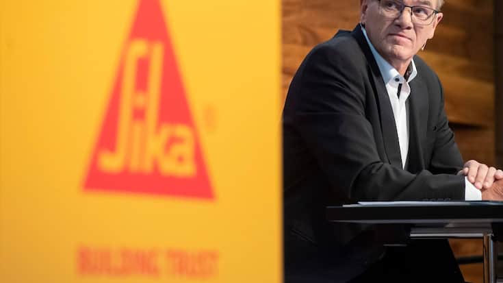 CEO Paul Schuler spricht an der Bilanzmedienkonferenz des Chemieunternehmens Sika, aufgenommen am Freitag, 22. Februar 2019 in Zuerich. (KEYSTONE/Ennio Leanza)