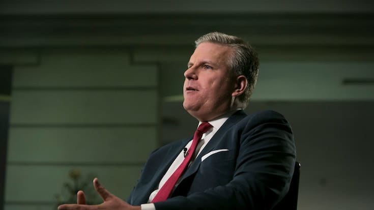 Christian Meissner, head of global corporate and investment banking at Bank of America Corp., speaks during a Bloomberg Television interview in New York, U.S., on Tuesday, May 27, 2014. Meissner spoke about the bank's involvement in sports-franchise transactions, corporate mergers and acquisitions, and the outlook for investment banking. Photographer: Scott Eells/Bloomberg *** Local Caption *** Paul Stefanick