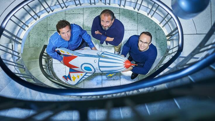 Guuru Tonio Meier, Antoine Meier, Benno Marbach (v.l.)