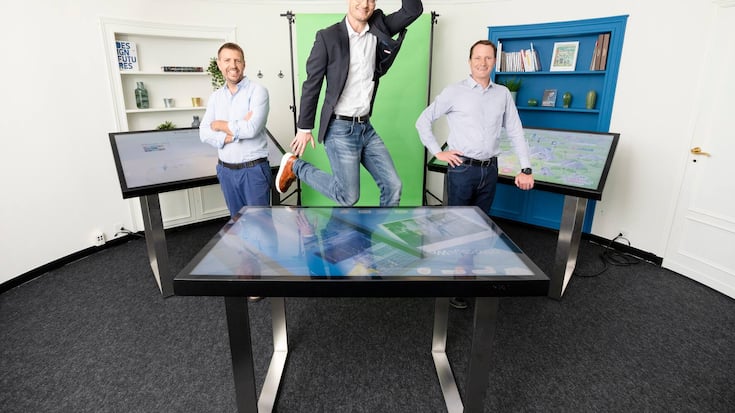 Maurice Haelg, Beat Bruehwiler und Gaetan Marti von Atracsys, Lausanne