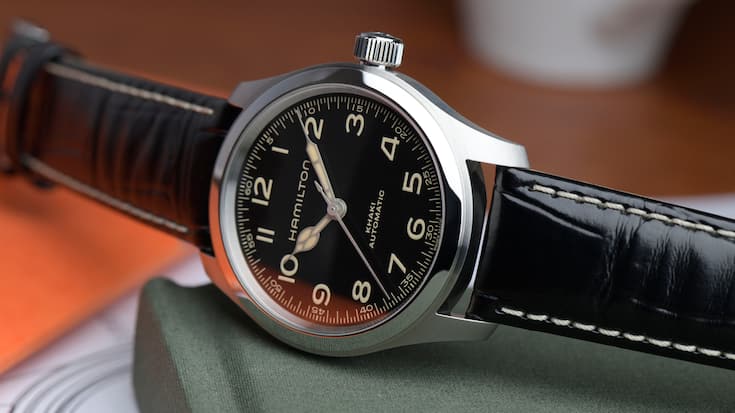 Auf Wunsch der Fans verkleinert: die neue Khaki Field Murph 38 MM von Hamilton
