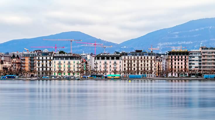Geneva old town area. Switzerland. 2018.