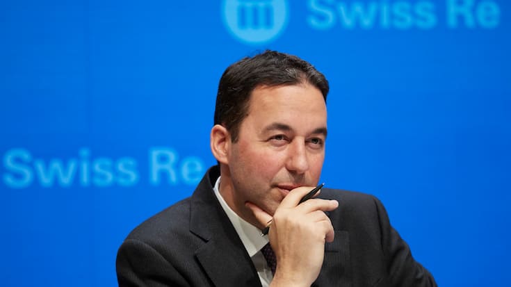 Christian Mumenthaler Group CEO Swiss Re, waehrend der Bilanzmedienkonferenz zum Jahresergebnis 2019 der Swiss Reinsurance Company Ltd (Swiss Re) am Donnerstag, 20. Februar 2020, in Zuerich. (PPR/Moritz Hager)