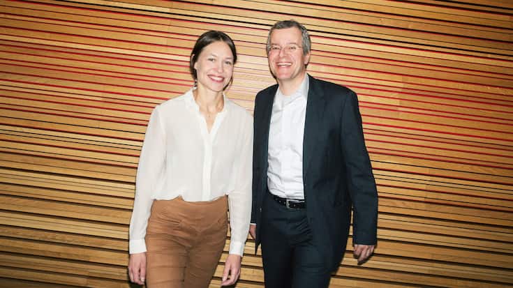 Nadja Bleuler  gemeinsam mit Lukas Dörig von Marcuard Family Office Ltd.