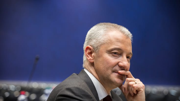 ZUERICH, 27.03.2018 - Fabrice Zumbrunnen, Praesident der Generaldirektion MGB, fotografiert waehrend eines Interviews am Hauptsitz der Migros in Zuerich. (KEYSTONE/Pascal Mora)