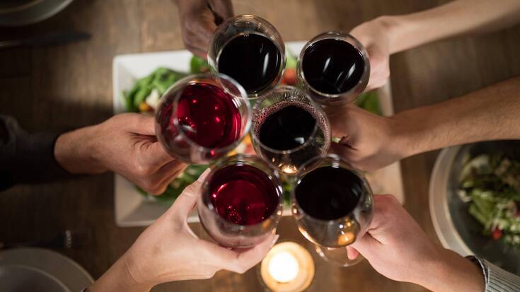 Wein Festtage Esstisch