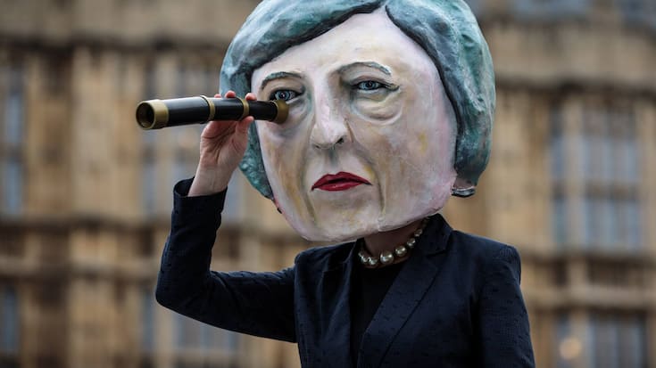 Pappmache Theres May Brexit