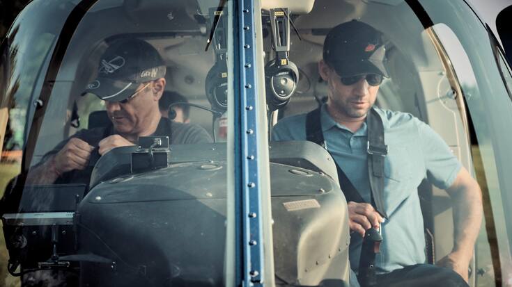 Helikopterflug Adriano Lucatelli und Urs Hutmacher