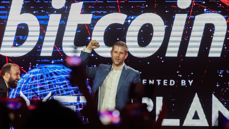 Eric Trump an der Bitcoin Asia Konferenz 2025 in Hong Kong.