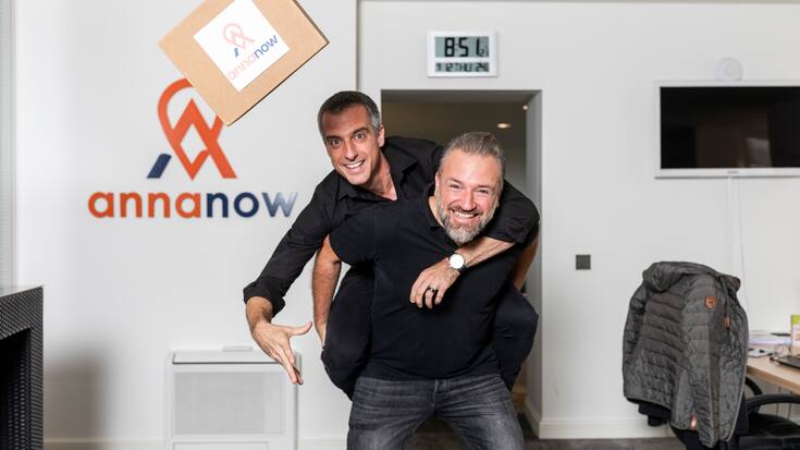 Patrick Keller und Daniel Gradenegger (mit Bart), GrÃ¼nder der Firma Annanow, fotografiert am 12. September 2019 im Sitz von Annanow in ZÃ¼rich.
