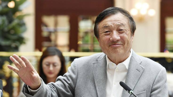 Huawei Technologies Co. founder and CEO Ren Zhengfei speaks at a press conference in Shenzhen, China, on Jan. 18, 2019. (Kyodo)==Kyodo(Photo by Kyodo News via Getty Images)