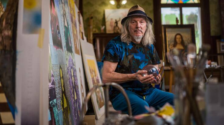 Wolfgang Beltracchi in seinem Atelier