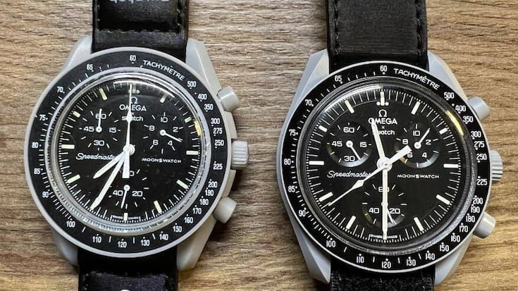 Vergleich fake vs echte Moonswatch