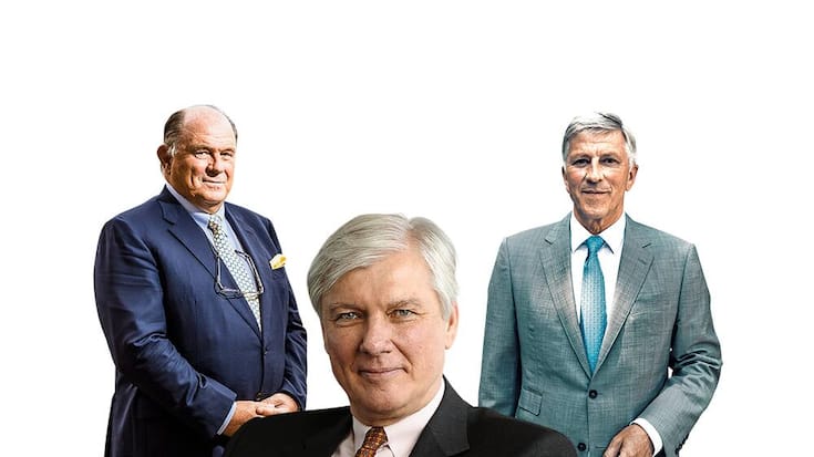 Verwaltungsräte Walter Kielholz, Ulrich Hocker und Rolf Dörig (v.l.).