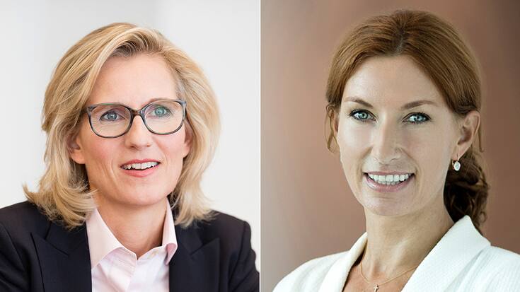Sabine Keller-Busse (l.) und Dagmar Kamber Borens: Zwei Frauen in Top-Postitionen. 