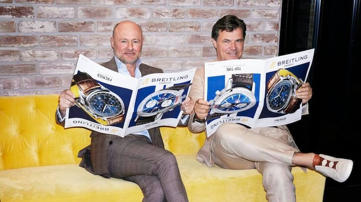 CEO Georges Kern und Präsident Fredy Gantner von Breitling