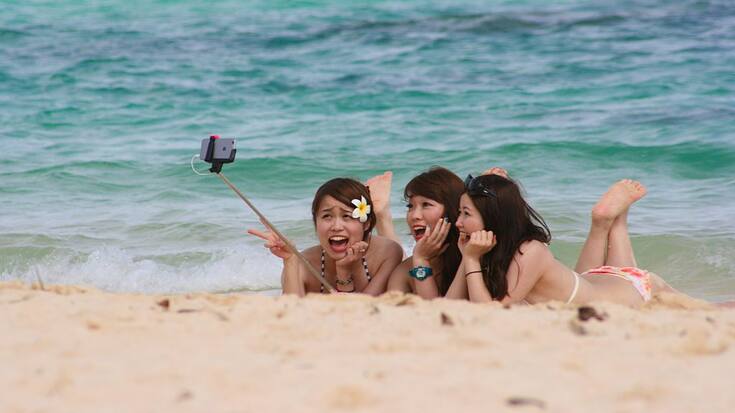 Selfie am Strand