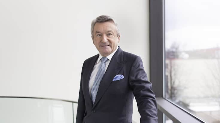 Portrait of Ernst Tanner, CEO of Swiss chocolate manufacturer Lindt & Spruengli, taken at the headquarters of Lindt & Spruengli in Kilchberg, near Zurich, Switzerland, on January 27, 2015. (KEYSTONE/Gaetan Bally)Ernst Tanner, CEO von Lindt & Spruengli, portraitiert am 27. Januar 2015 am Hauptsitz von Lindt & Spruengli in Kilchberg. (KEYSTONE/Gaetan Bally)