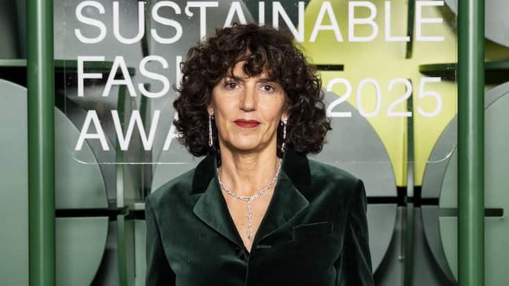 <p>Francesca Bellettini im September bei den CNMI Sustainable Fashion Awards 2025.</p>