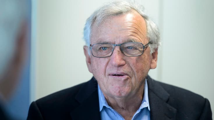 Hansjoerg Wyss founder of Swiss medtech company Synthes, billionaire, patron and President of the Wyss Center during the opening of the Biotech Campus, a research institution for biotechnology and life science, in Geneva, Switzerland, May 22, 2015. The center was created by The Ecole Polytechnique Federale de Lausanne EPFL and the University of Geneva following a donation of CHF 100 million from the Wyss Foundation. (KEYSTONE/Laurent Gillieron)