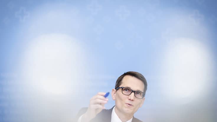 Swiss National Bank's (SNB) Chairman of the Governing Board Martin Schlegel speaks during a media briefing at the Swiss National Bank in Zurich, Switzerland, on Thursday, September 25, 2025. (KEYSTONE/Michael Buholzer)
